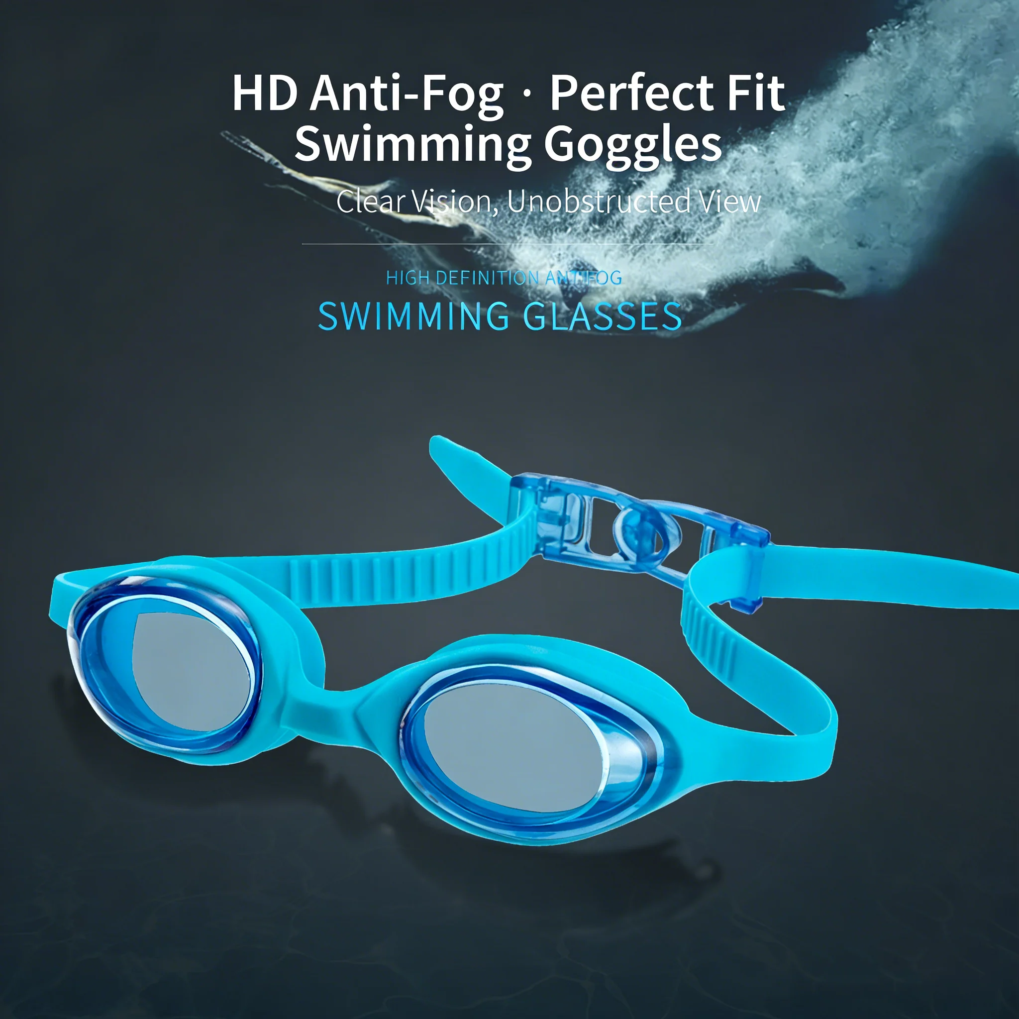 SPP Professional Anti-Fog Swim Goggles, Soft Silicone Nose Bridge, Waterproof, Clear View for Juniors G6200 - Image 7
