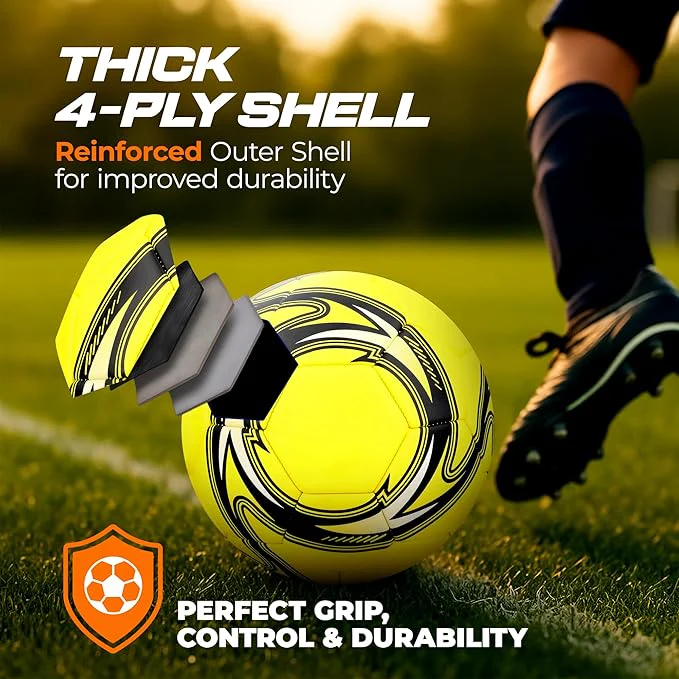SPP Soccer Ball Size 5 Train Match Football Non-Slip Football Game Indoor and Outdoor - Image 2