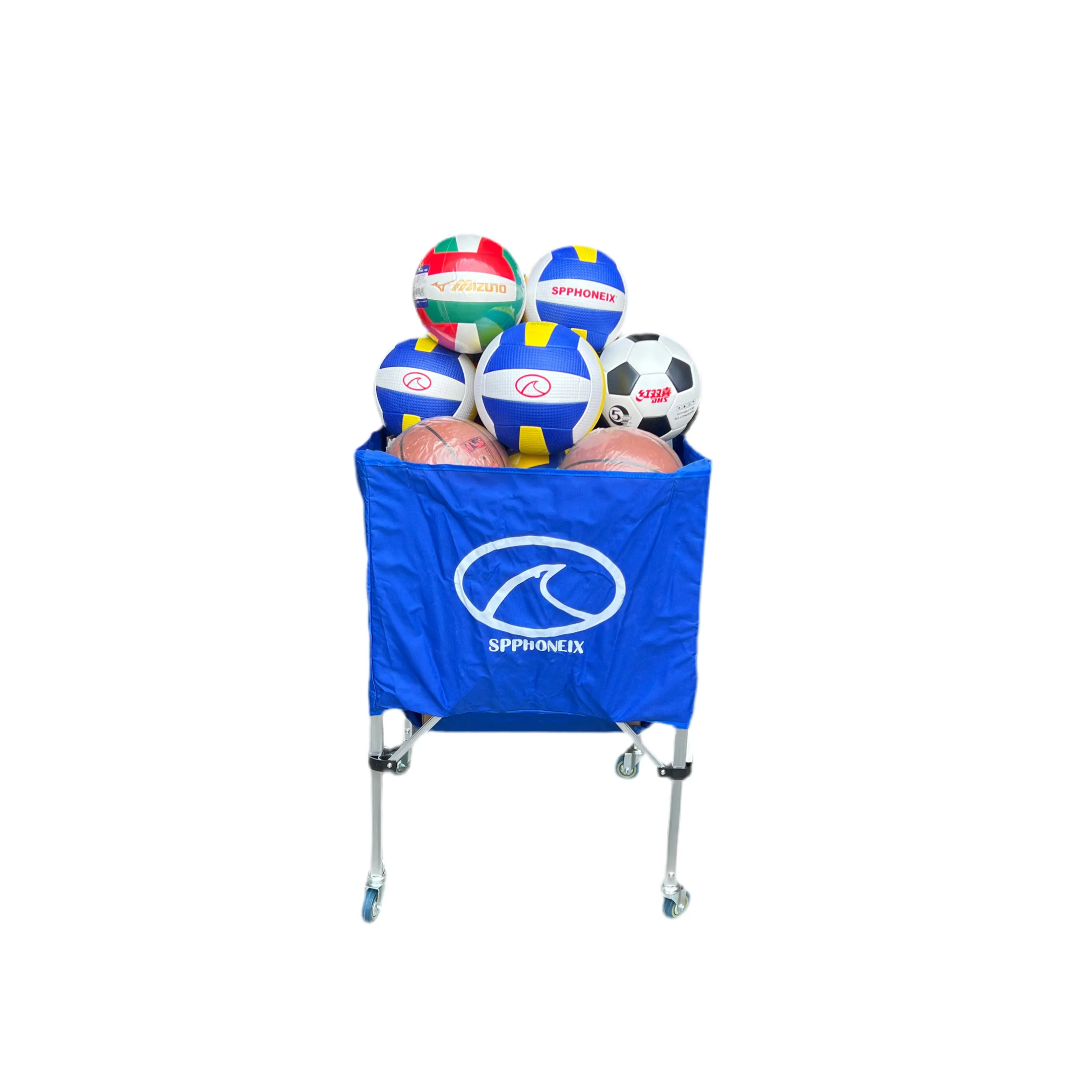 SPPHONEIX Portable Cart with Wheels Volleyball basketball football Ball Storage Indoor Outdoor