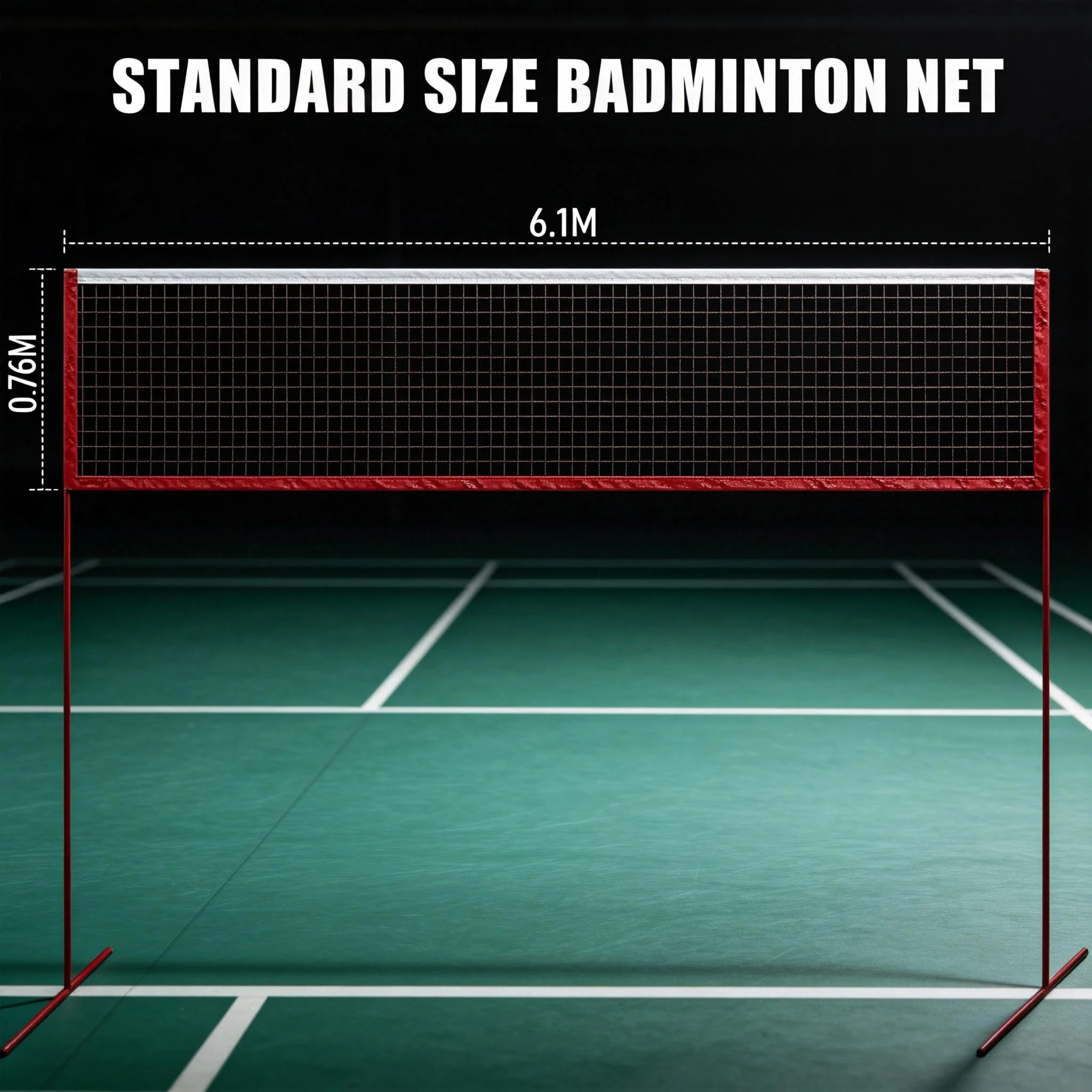 SPPHONEIX Professional Portable Badminton Net 6.1M - Standard Training Sports Net for Outdoor and Indoor Use - Image 2
