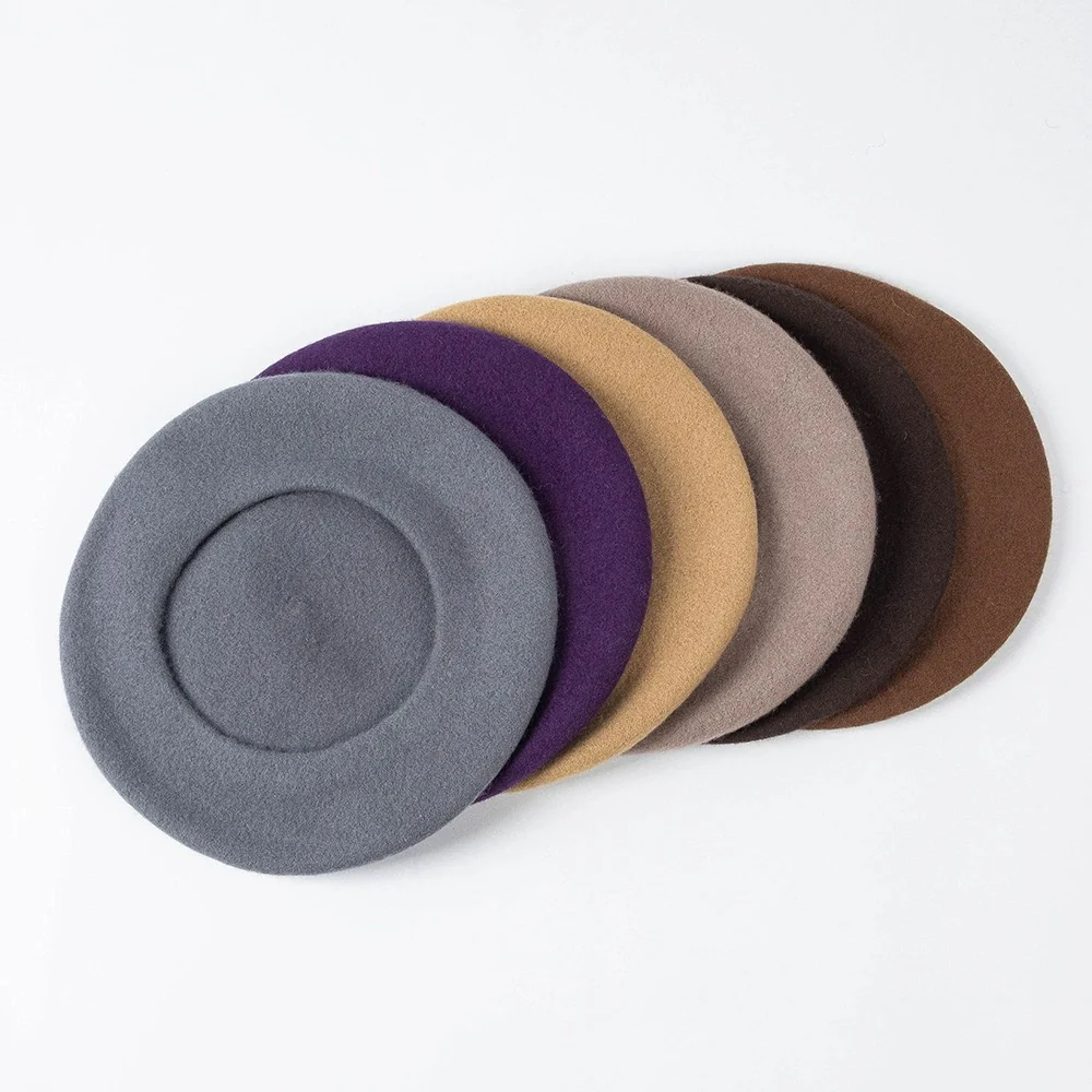 Wool French Beret Newsboy Hat Cap Winter Warm - Image 2