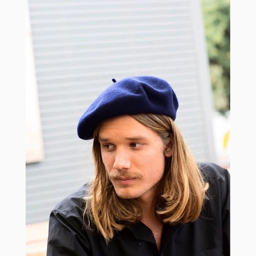 Wool French Beret Newsboy Hat Cap Winter Warm - Image 6