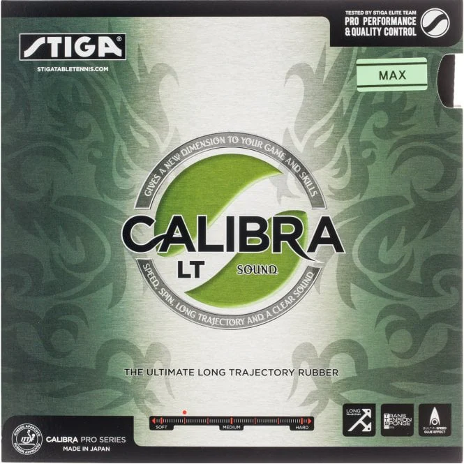 STIGA CALIBRA LT SOUND Table Tennis Rubber Non-tacky (Made in Japan) - Black