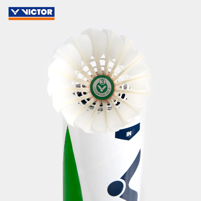 VICTOR 12 PCS Champion No.3 Duck Feather Badminton Shuttlecock - Image 2