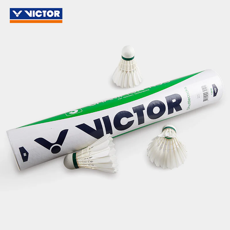 VICTOR 12 PCS Champion No.3 Duck Feather Badminton Shuttlecock - Image 3