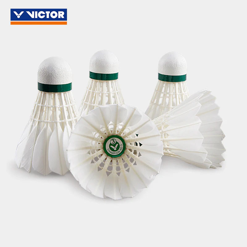 VICTOR 12 PCS Champion No.3 Duck Feather Badminton Shuttlecock - Image 4