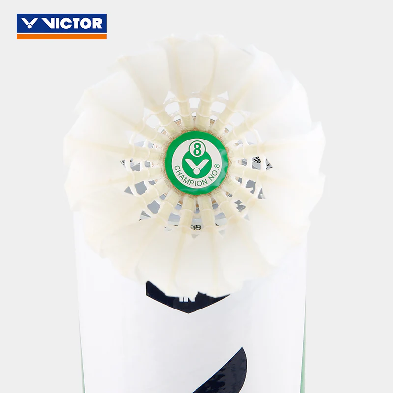 VICTOR 12 PCS Champion No.8 Duck Feather Badminton Shuttlecock - Image 2