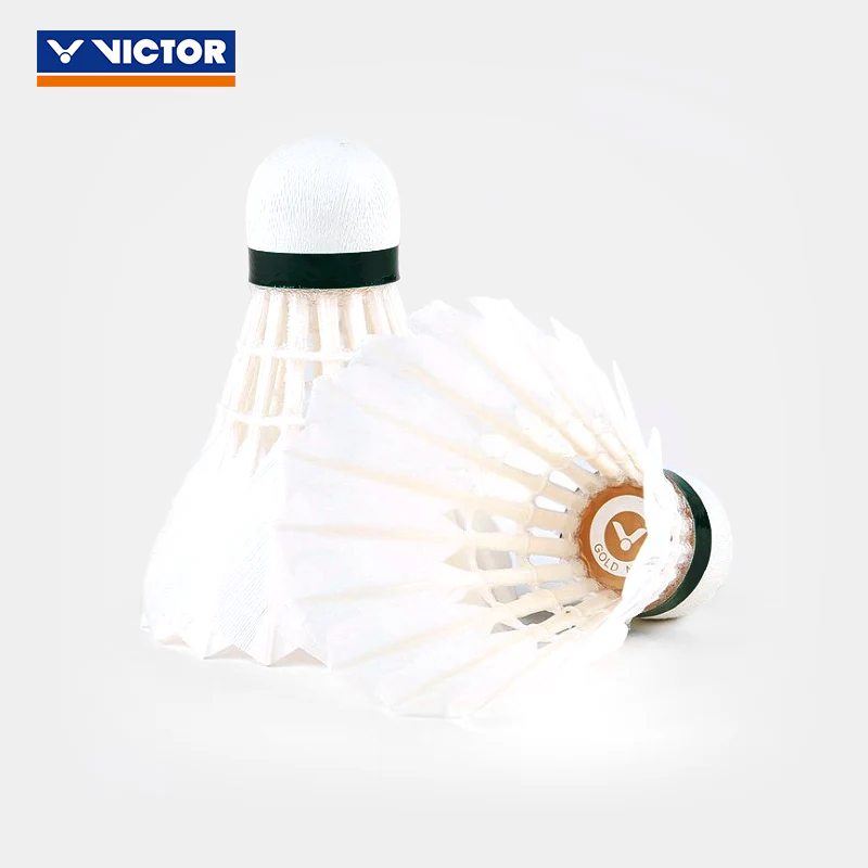 VICTOR 12 PCS Gold No.5 Duck Feather Badminton Shuttlecock - Image 3