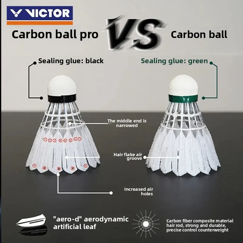 VICTOR 12 PCS Artificial Badminton New Carbonsonic Ball NCS Shuttlecock - Image 3