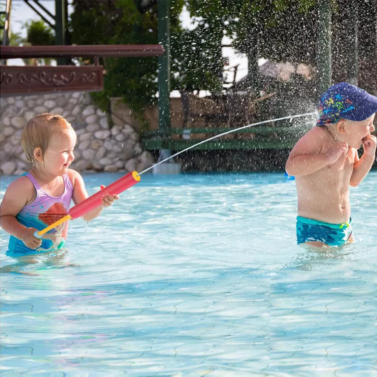 Water Gun Foam Hydro Pump Blaster Shooter Toy Outdoor Summer Fun for Kid Gift - Image 3