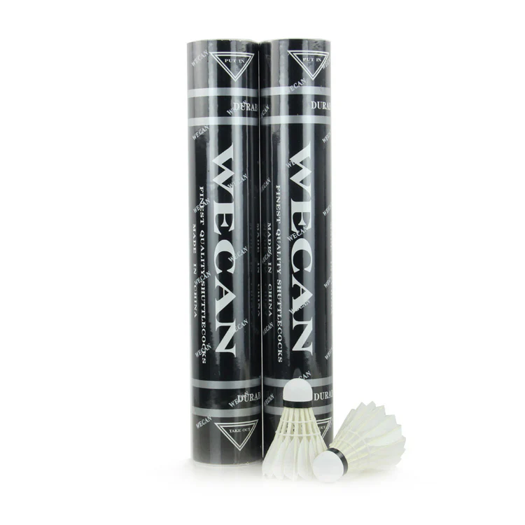 WECAN 12 PCS Black Badminton Duck Feather Badminton Shuttlecock - Image 2