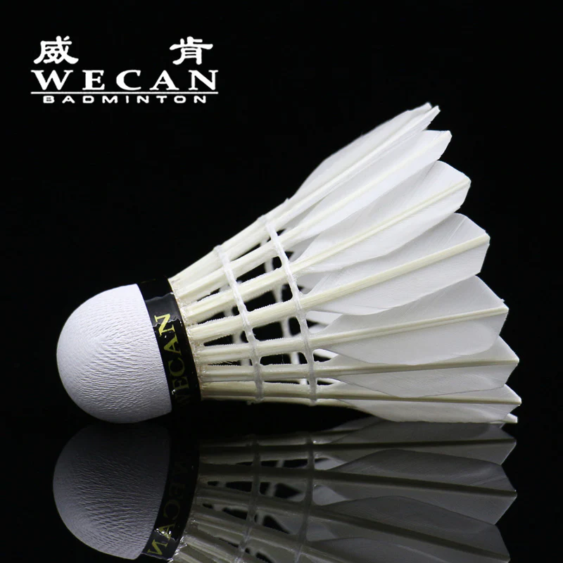 WECAN 12 PCS Gold Badminton Duck Feather Badminton Shuttlecock - Image 2