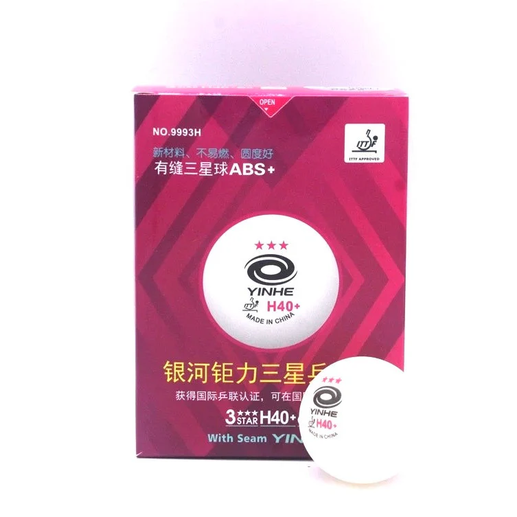 YINHE 3 Star H40+ Table Tennis Ball 9993H (Pink) With Seam ITTF Approved - Image 3