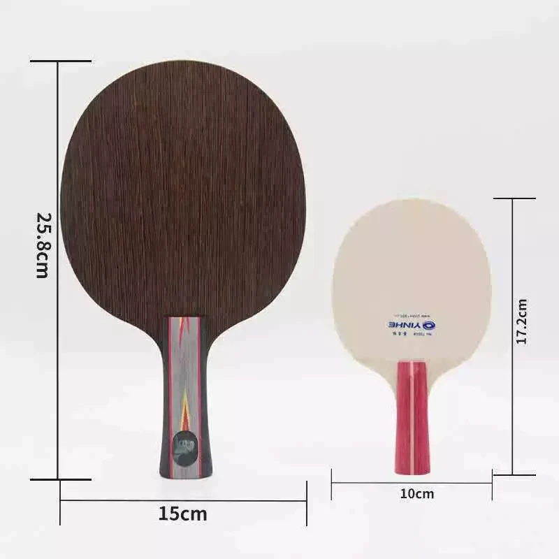 YINHE Mini Ping Pong Table Tennis Blade Racket 7 Ply Wood Blade Paddle (Random Color Handle) - Image 2