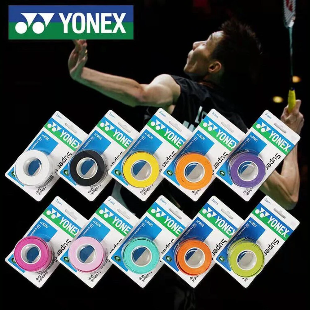 YONEX Super Grap AC102C/EX Over Grip Tape (3 Pack) - BLACK