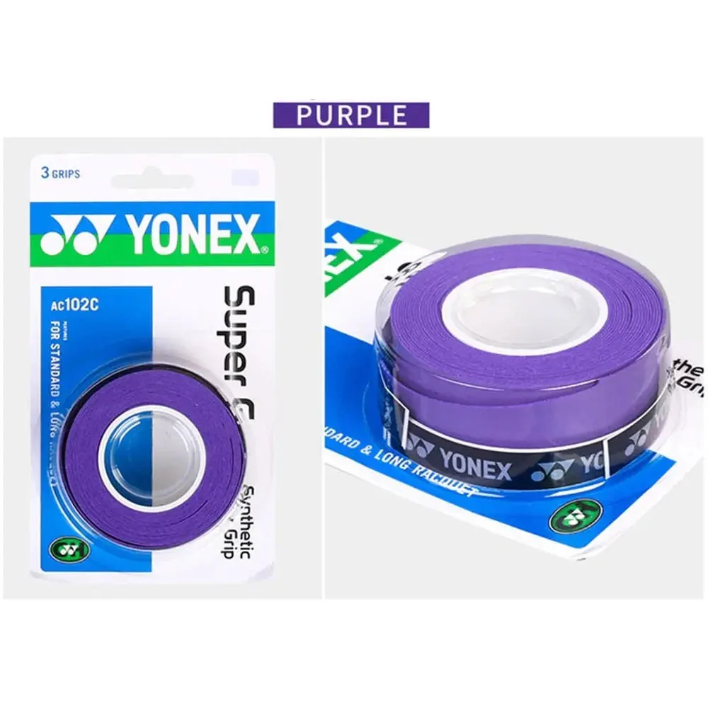 YONEX Super Grap AC102C/EX Over Grip Tape (3 Pack) - BLACK - Image 7