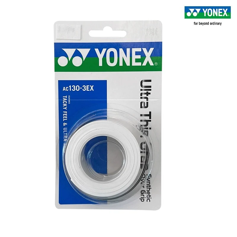 YONEX AC130-3EX Ultra Thin Grap (3 wraps) synthetic Over Grip - BLACK - Image 6