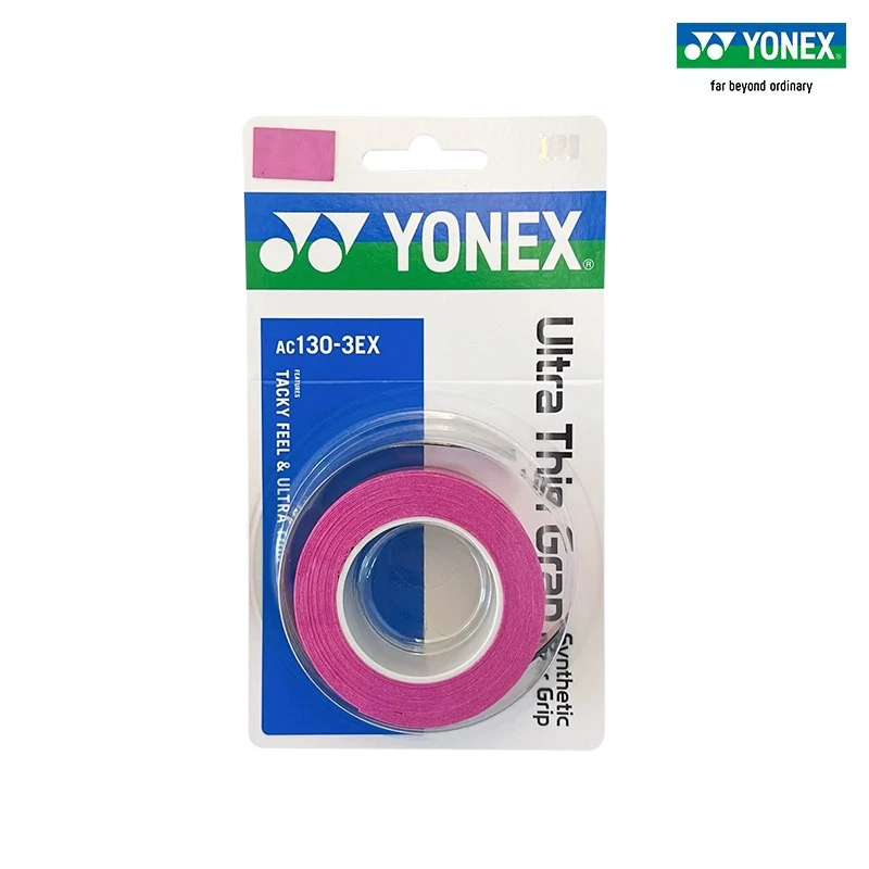 YONEX AC130-3EX Ultra Thin Grap (3 wraps) synthetic Over Grip - BLACK - Image 7