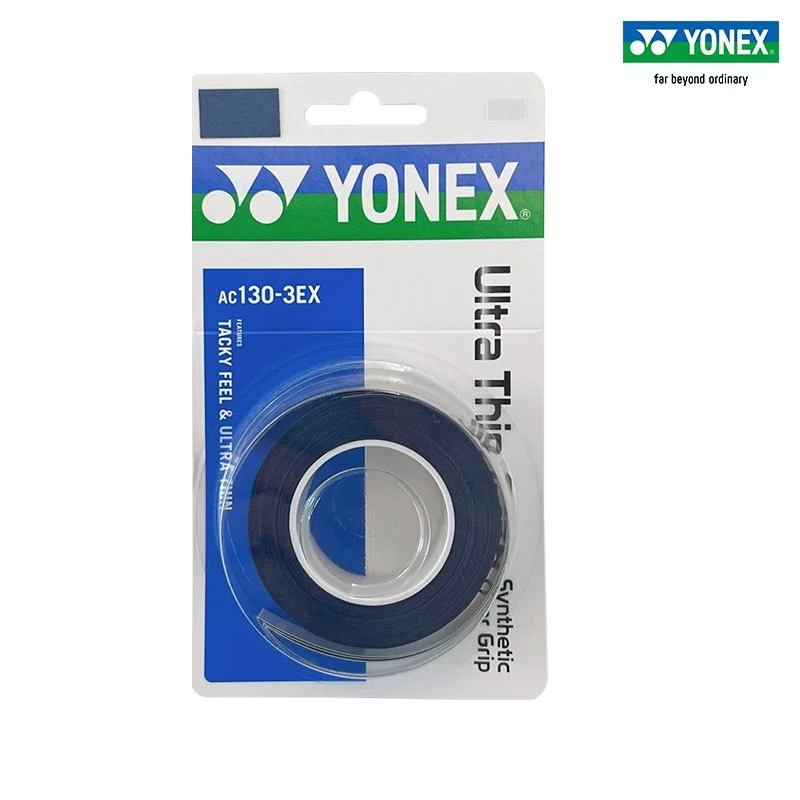 YONEX AC130-3EX Ultra Thin Grap (3 wraps) synthetic Over Grip - BLACK - Image 8